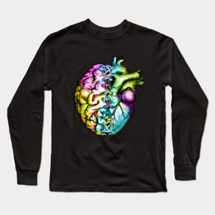 Right balance between brain and heart, colorful, raimbow, bound Long Sleeve T-Shirt